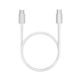 MOMAX DC29 50cm USB-C / Type-C to USB-C / Type-C 60W Braided Data Sync Charge Cable (White)