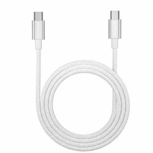 MOMAX DC30 1.5m USB-C / Type-C to USB-C / Type-C 60W Braided Data Sync Charge Cable (White)
