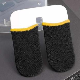 1 Pair Carbon Fiber Touchscreen Anti-slip Anti-sweat Gaming Finger Cover for Thumb / Index Finger (Yellow)