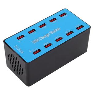 A5B 100W 10 Ports USB Smart Charging Station with Indicator Light, AU Plug