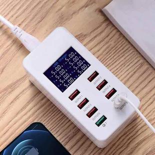 A8 40W 8 Ports USB + QC3.0 Smart Charging Station with Digital Display AC100-240V, US Plug