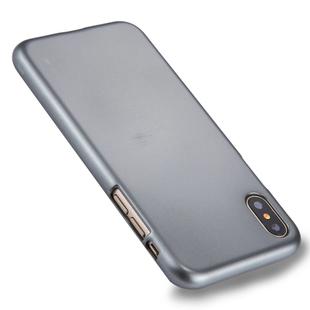 GOOSPERY MERCURY i JELLY for   iPhone X / XS    Metal and Oil Painting Soft TPU Protective Back Cover Case(Grey)