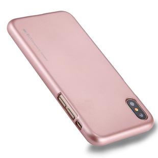 GOOSPERY MERCURY i JELLY for   iPhone X / XS    Metal and Oil Painting Soft TPU Protective Back Cover Case(Rose Gold)