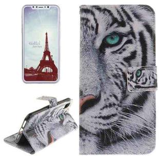 For   iPhone X / XS   Tiger Pattern Horizontal Flip Leather Case with Holder & Card Slots & Wallet