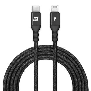 MOMAX DL50D 3m 18W USB-C / Type-C to 8 Pin PD Nylon Braided Fast Charging Data Cable(Black)