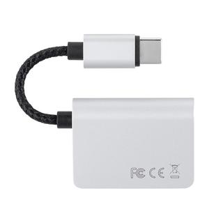 MOMAX HT2 USB-C / Type-C to Dual USB-C / Type-C + 3.5mm Jack Digital Audio Adapter(Silver)