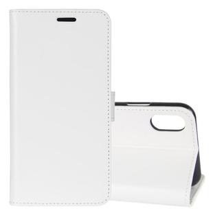 For   iPhone X / XS   Crazy Horse Texture PU +TPU Horizontal Flip Leather Case with Holder & Card Slots & Wallet & Photo Frame(White)