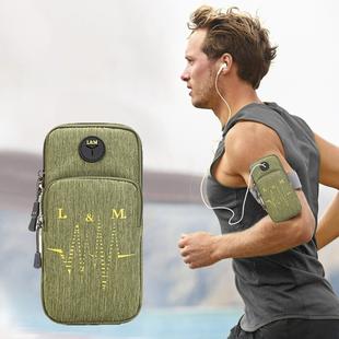 Universal 6.2 inch or Under Phone Zipper Double Bag Multi-functional Sport Arm Case with Earphone Hole, For iPhone, Samsung, Sony, Oneplus, Xiaomi, Huawei, Meizu, Lenovo, ASUS, Cubot, Ulefone, Letv, DOOGEE, Vkworld, and other Smartphones(Green)