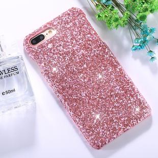 For iPhone 8 Plus & 7 Plus Colorful Sequins Paste Protective Back Cover Case (Pink)