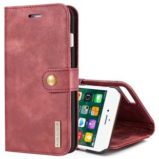 DG.MING for iPhone 8 Plus & iPhone 7 Plus Crazy Horse Texture Horizontal Flip Detachable Magnetic Protective Case with Holder & Card Slots & Wallet(Red)