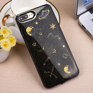 For iPhone 8 Plus & 7 Plus Star Pattern TPU Protective Back Cover Case(Black)