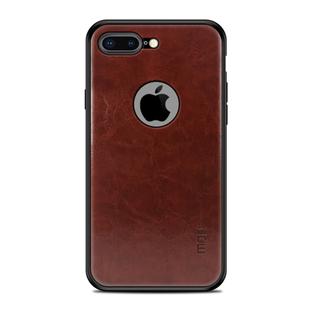 MOFI Shockproof PC+TPU+PU Leather Protective Back Case for iPhone 7 Plus(Dark Brown)