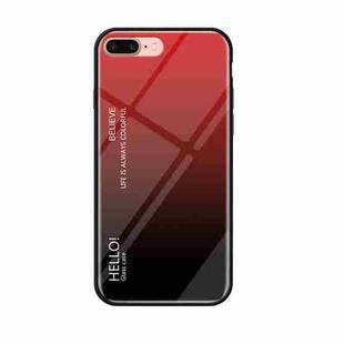 Gradient Color Glass Case for iPhone 8 Plus & 7 Plus(Red)