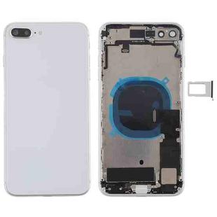 Battery Back Cover Assembly with Side Keys & Vibrator & Speaker Ringer Buzzer & Power Button + Volume Button Flex Cable & Card Tray for iPhone 8 Plus(Silver)