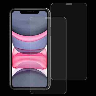 For iPhone 11 / XR 2pcs 0.26mm 9H 2.5D Tempered Glass Film