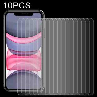 For iPhone 11 / XR 10pcs 0.26mm 9H 2.5D Tempered Glass Film