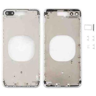 Transparent Back Cover with Camera Lens & SIM Card Tray & Side Keys for iPhone 8 Plus (White)