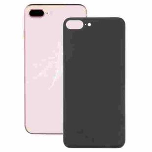 Easy Replacement Big Camera Hole Glass Back Battery Cover with Adhesive for iPhone 8 Plus(Black)