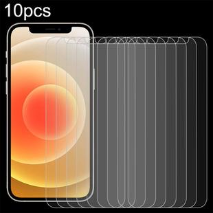 For iPhone 12 / 12 Pro 10pcs 0.26mm 9H 2.5D Tempered Glass Film (Slotted)
