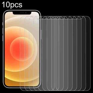 For iPhone 12 mini 10pcs 0.26mm 9H 2.5D Tempered Glass Film (Slotted)