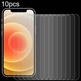 For iPhone 12 / 12 Pro 10pcs 0.26mm 9H 2.5D Tempered Glass Film (Open Hole)