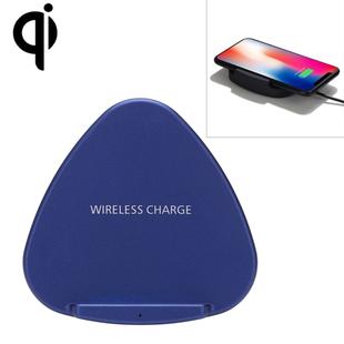 QK11 10W ABS + PC Fast Charging Qi Wireless Charger Pad(Blue)