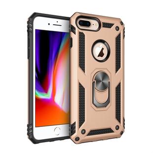 Sergeant Armor Shockproof TPU + PC Protective Case for iPhone 7 / 8 Plus, with 360 Degree Rotation Holder (Gold)