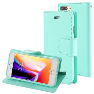 GOOSPERY SONATA DIARY for iPhone 8 Plus & 7 Plus Business Style Magnetic Clasp Horizontal Flip Leather Case with Holder & Card Slots & Wallet(Green)