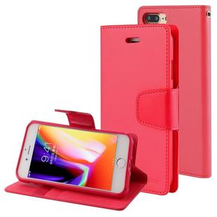 GOOSPERY SONATA DIARY for iPhone 8 Plus & 7 Plus Business Style Magnetic Clasp Horizontal Flip Leather Case with Holder & Card Slots & Wallet(Red)