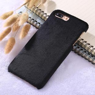 For  iPhone 8 Plus & 7 Plus Plush Protective Back Cover Case (Black)