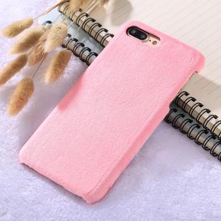 For  iPhone 8 Plus & 7 Plus Plush Protective Back Cover Case (Pink)