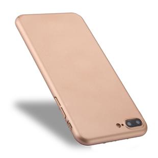 For iPhone 8 Plus & 7 Plus Fully Wrapped Drop-proof PC Protective Case Back Cover (Gold)