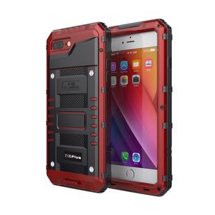 Waterproof Dustproof Shockproof Zinc Alloy + Silicone Case for iPhone 8 Plus & 7 Plus (Red)