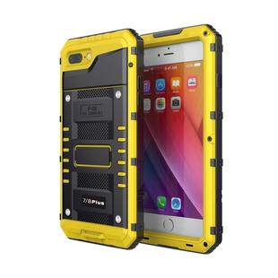 Waterproof Dustproof Shockproof Zinc Alloy + Silicone Case for iPhone 8 Plus & 7 Plus (Yellow)