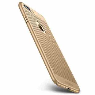 MOFI for iPhone 8 Plus Honeycomb Texture Breathable PC Shockproof Protective Back Case (Gold)