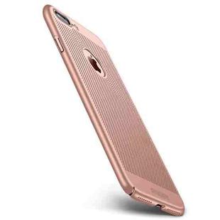 MOFI for iPhone 8 Plus Honeycomb Texture Breathable PC Shockproof Protective Back Case (Rose Gold)
