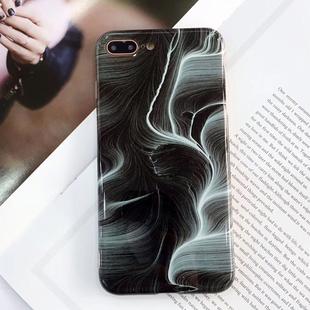For iPhone 8 Plus & 7 Plus Black White Marble Pattern TPU Full Coverage Shockproof Protective Back Cover Case