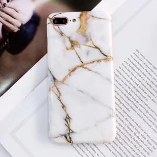 For iPhone 8 Plus & 7 Plus Green Marble Pattern TPU Full Coverage Shockproof Protective Back Cover Case