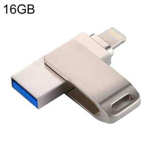RQW-10G 2 in 1 USB 2.0 & 8 Pin 16GB Flash Drive, for iPhone & iPad & iPod & Most Android Smartphones & PC Computer