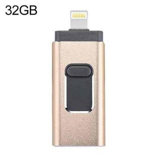 easyflash RQW-01B 3 in 1 USB 2.0 & 8 Pin & Micro USB 32GB Flash Drive(Gold)