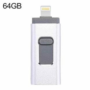 easyflash RQW-01B 3 in 1 USB 2.0 & 8 Pin & Micro USB 64GB Flash Drive(Silver)