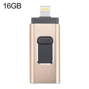 easyflash RQW-01B 3 in 1 USB 2.0 & 8 Pin & Micro USB 16GB Flash Drive(Gold)