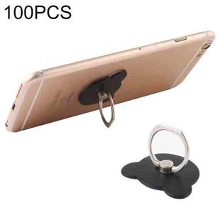 100 PCS Universal Panda Shape 360 Degree Rotatable Ring Stand Holder for Almost All Smartphones (Black)