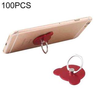 100 PCS Universal Panda Shape 360 Degree Rotatable Ring Stand Holder for Almost All Smartphones (Red)