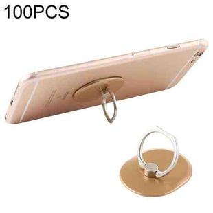 100 PCS Universal Oval Shape 360 Degree Rotatable Ring Stand Holder for Almost All Smartphones(Gold)