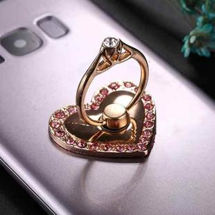 Universal 360 Degree Rotation Heart Style Diamond Encrusted Phone Holder(Pink)