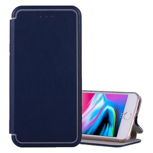 For iPhone 6 Plus & 6s Plus & 7 Plus & 8 Plus Ultra-thin Magnetic Horizontal Flip Shockproof Protective Leather Case with Holder & Card Slot (Dark Blue)