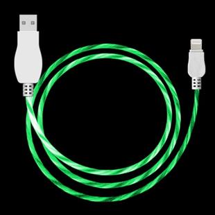 LED Flowing Light 1m USB to 8 Pin Data Sync Charge Cable for iPhone, iPad(Green)