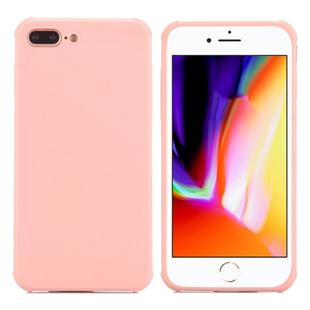 For iPhone 8 Plus & 7 Plus Dropproof Protective Soft TPU Back Case Cover(Pink)