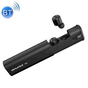 AWEI T8 Mini 2 in 1 Headset Wireless Bluetooth V4.2 In-ear Stereo Earphone with Mic & Charging Dock Case, For iPhone, Samsung, Huawei, Xiaomi, HTC and Other Smartphones (Black)